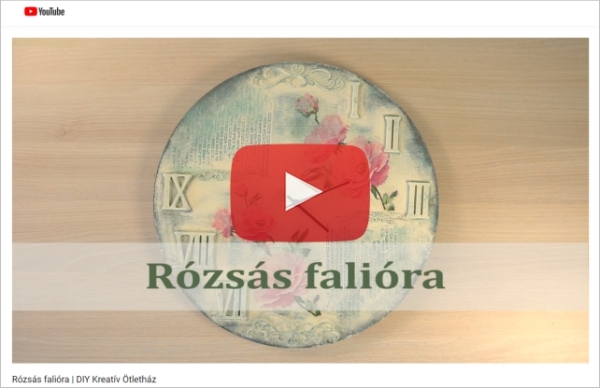 Rózsás Falióra | DIY videó